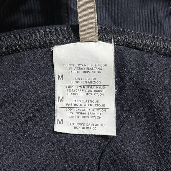 Anne Cole Belted Bikini Swim Bottom Size M Black Multi Ribbed Striped NWOT - Picture 6 of 9